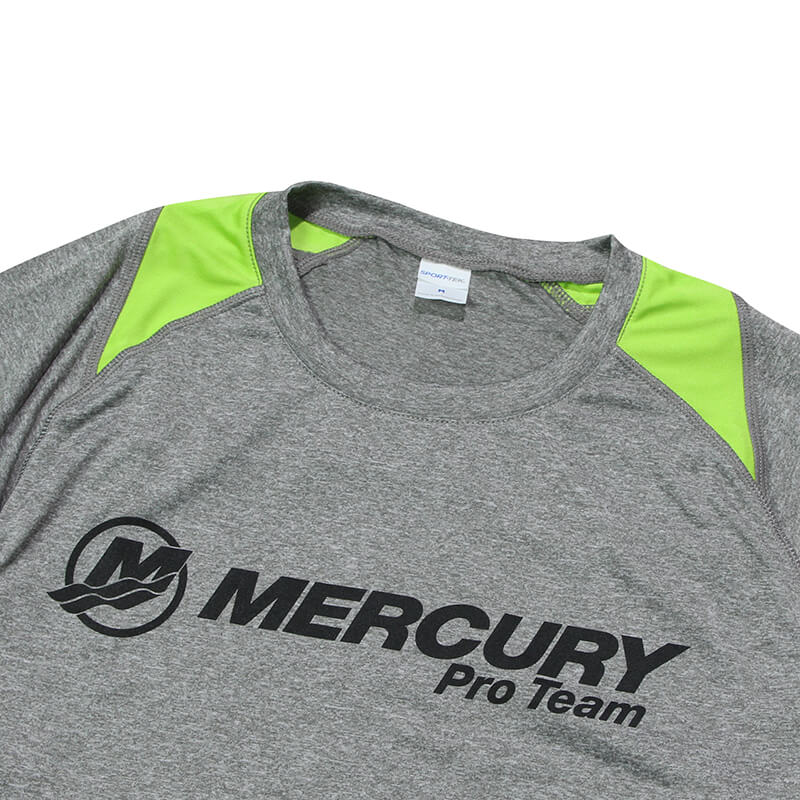 Heathered Colorblock SS Tee - Grey | Lime - CLEARANCE