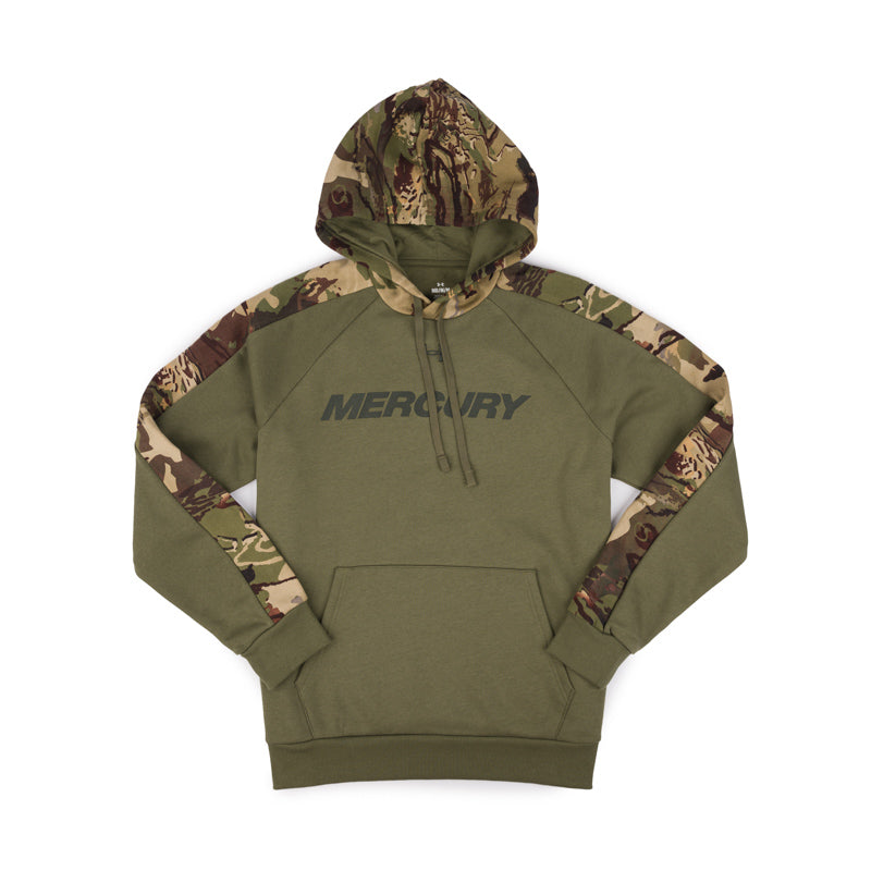 Mercury Under Armour Camo Blocked Hooded Sweatshirt - Marine Green