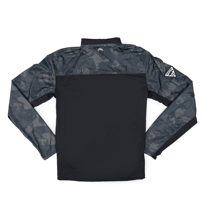 Mercury Simms Solarflex 1/2 Zip Wind Shirt - Black / Regiment Camo