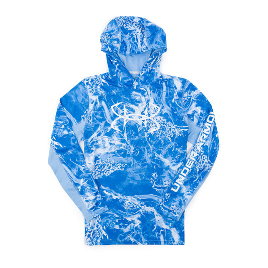 Under Armour LS Camo Hoodie Tee - Victory Blue