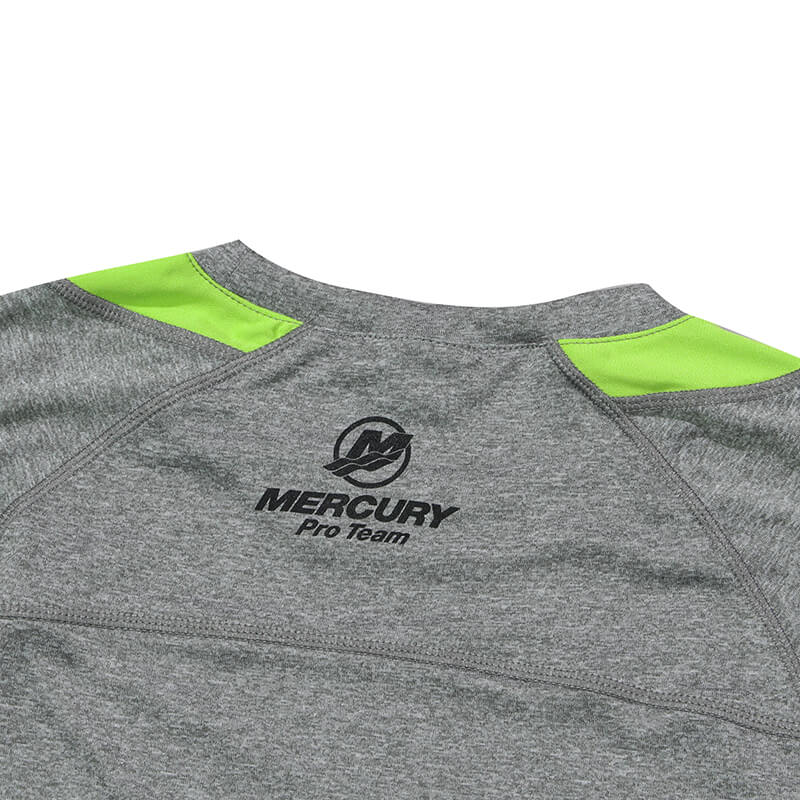 Heathered Colorblock SS Tee - Grey | Lime - CLEARANCE