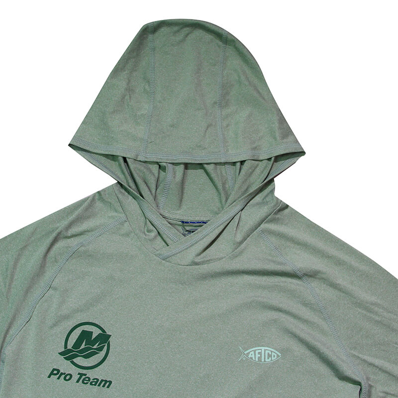AFTCO LS Samurai Hooded Tee - Olive Heather - CLEARANCE